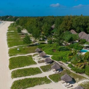 Instyle Touristik – Zanzibar für Genießer – White Sand Luxury Villas&Spa – copyright GoVacBlack Aerial view of the resort